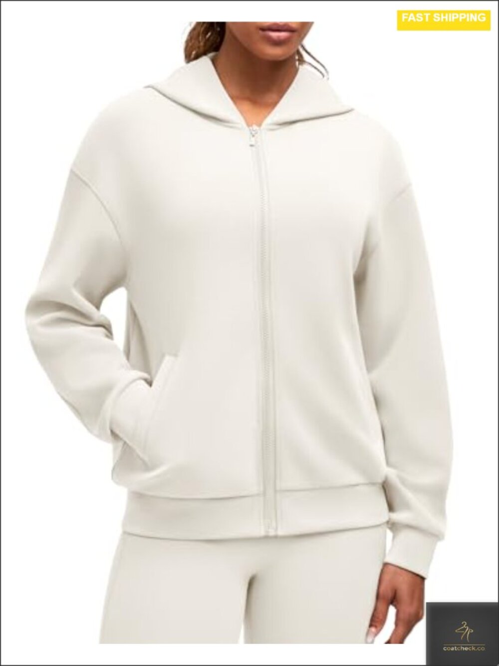 Women's Full Zip Hoodie Long Sleeve Loose Fit Casual Jacket with Pockets